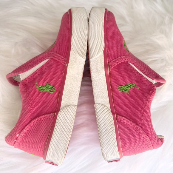 Polo Ralph Lauren toddlers fuchsia slip on size 8 - Picture 8 of 14